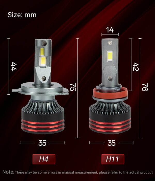 Metro Tech-M8 PRO - 195W All Model With 2 Years Warranty - 25000LM Best Cool White LED Headlight & Fog Light For Car - Image 3