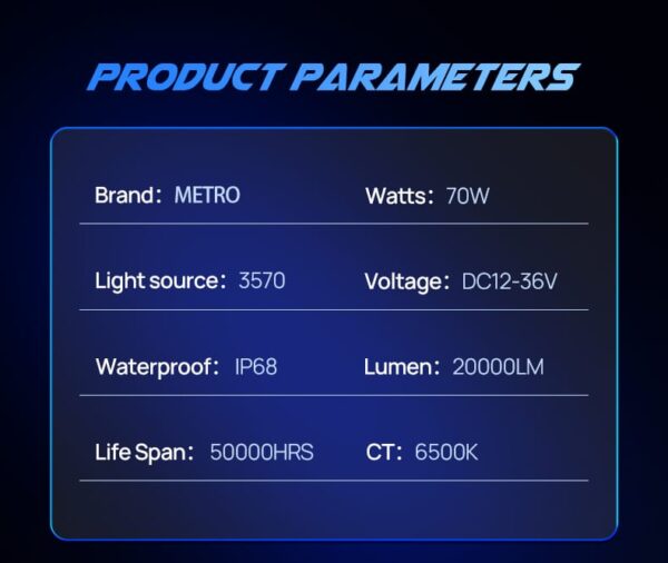 Metro Tech-MX12 - 70W All Model With 2 Years Warranty - 24000LM Best Cool White LED Headlight & Fog Light For Car - Image 7